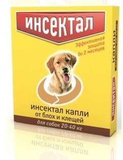 Капли Инсектал для собак 20-40 кг