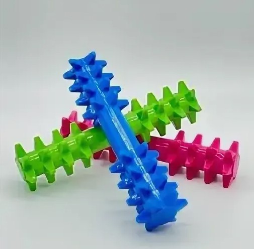 Игрушка для собак Палка 21х5см 100г с крупными шипами, TPR, микс