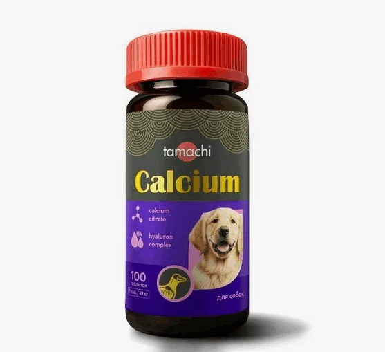 Тамачи витамины Calcium для средних и крупных собак 100 таб.