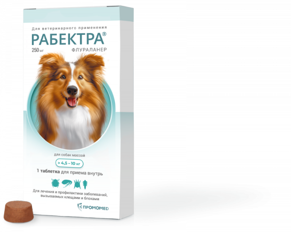 РАБЕКТРА 250 мг 4,5-10 кг