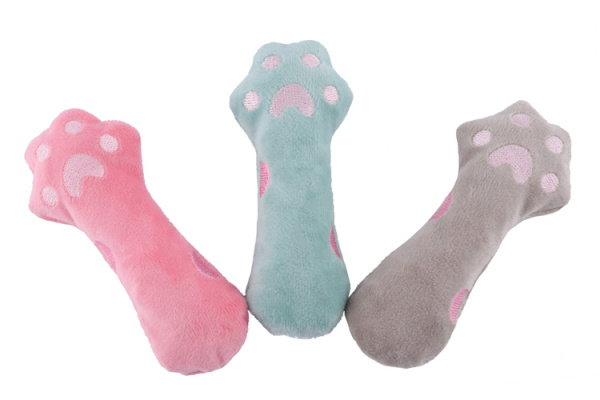Игрушка для кошек Лапка 14х6см с кошачьей мятой, шуршит, микс