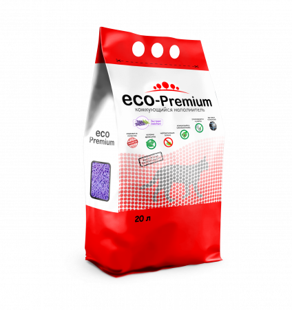 Наполнитель Комкующийся ECO-Premium Лаванда, 20 л.