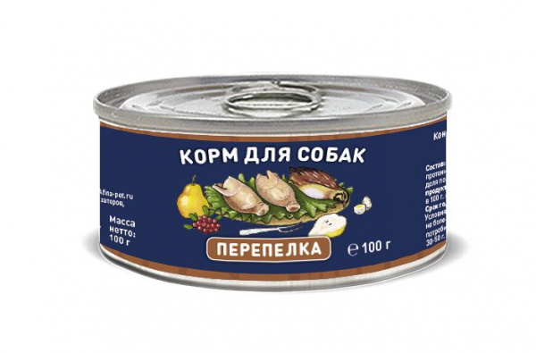Solid Natura Holistic Перепёлка влажный корм для собак жестяная банка 0,1 кг