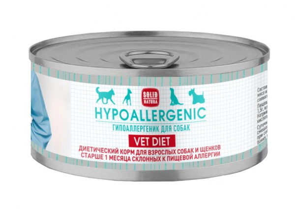 Solid Natura VET Hypoallergenic диета для собак влажный 0,1 кг