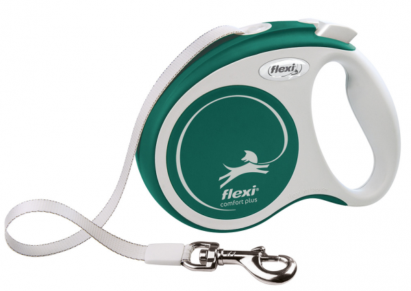 Рулетка Comfort Plus XS ремень 3 м до 12 кг светло зеленый Flexi