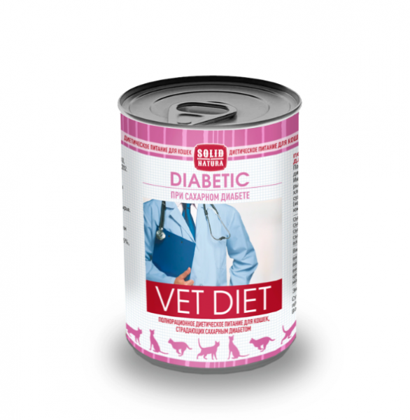 Solid Natura VET Diabetic корм диетический для кошек влажный 0,1 кг
