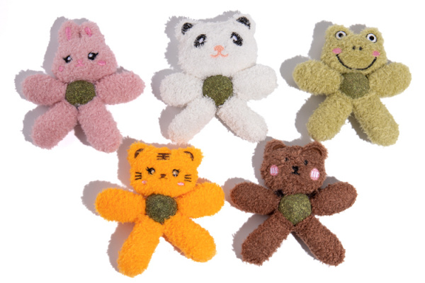 Игрушка для кошек с кошачьей мятой Зверята h=13см микс