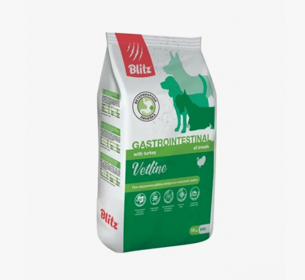 Blitz Vetline Gastrointestinal, Сухой корм для собак 10 кг
