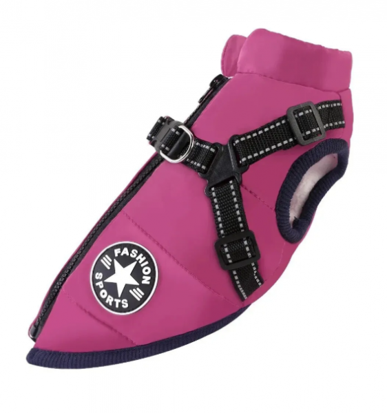 ЖИЛЕТ FashionSports для собак M (ш.30, гр.40, сп.26) Rich Breed ОЖ-19 МАЛИНОВЫЙ