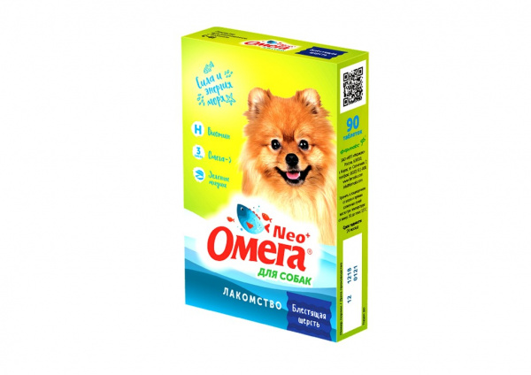 Омега НЕО+ д/собак с биотином Блестящая шерсть №90 (C-Ш)