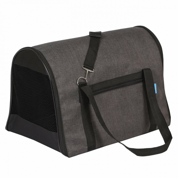 Сумка-переноска FLIP одноцв. разм. M 43*27*30 Rich Breed СП-62 МЕЛАНЖ ТЕМНО-СЕРЫЙ