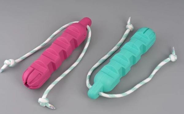 Игрушка для собак Extra strong Палка с веревкой 23см 350г, антивандальная, натуральный каучук