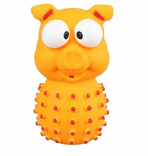 Игрушка-пищалка для собак Котик 10.5х5.5см, микс