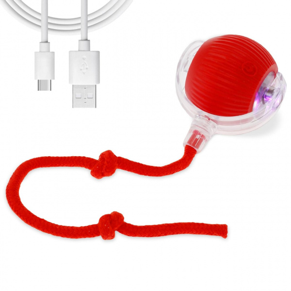 Игрушка для кошек интерактивная Шар с хвостиком, USB