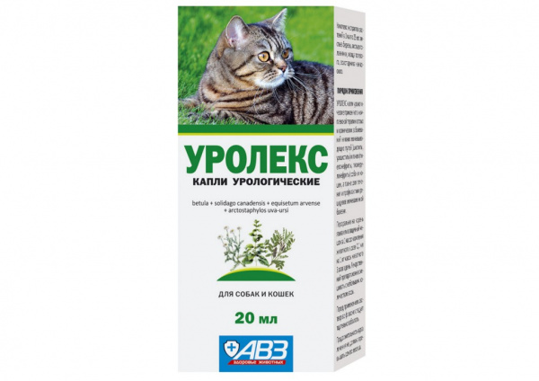 Уролекс капли для кошек и собак 20 мл.