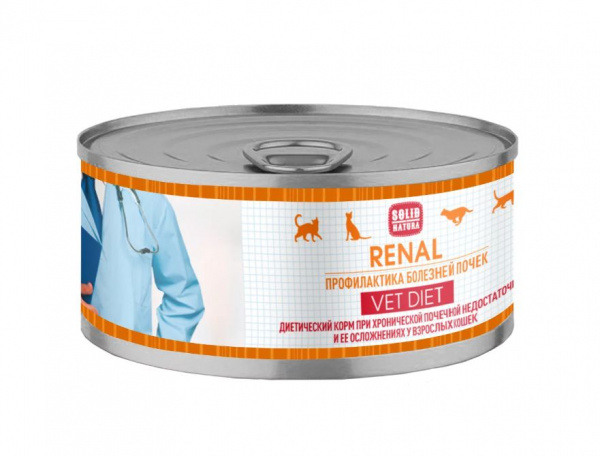 Solid Natura VET Renal диета для кошек влажный 0,1 кг