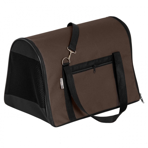 Сумка-переноска FLIP одноцв. разм. S  39*23*27 Rich Breed СП-61 КОРИЧНЕВЫЙ