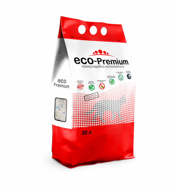 Наполнитель Комкующийся ECO-Premium BLUE, 20 л.