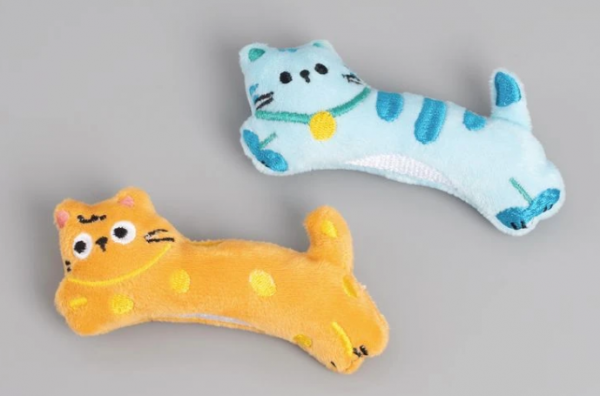 Игрушка для кошек мягкая Кошечки l=12см, микс 