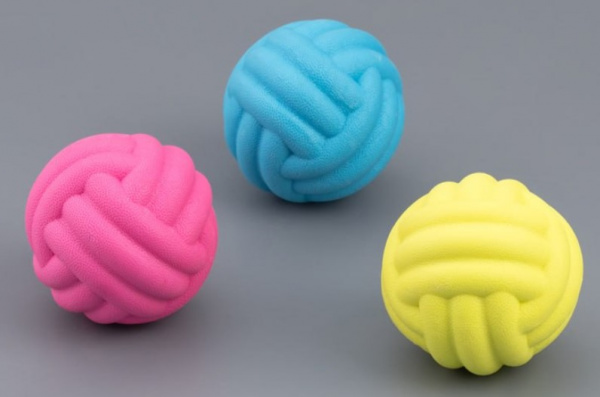 Игрушка Мяч-клубок d=7см литой, повышенной прочности, 190г, микс
