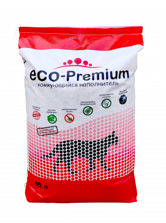 Наполнитель Комкующийся ECO-Premium BLUE, 55 л.