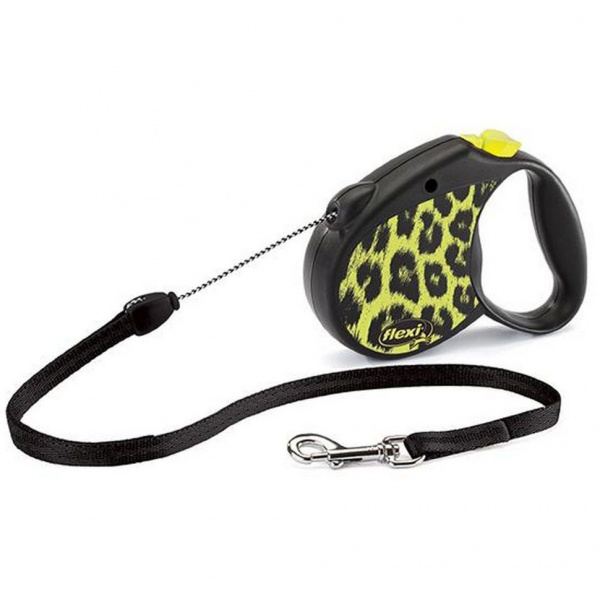 Рулетка Safari cord S трос 5 м 12 кг леопард Flexi
