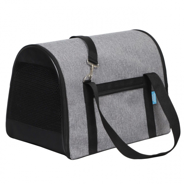 Сумка-переноска FLIP одноцв. разм. M 43*27*30 СП-62 МЕЛАНЖ СЕРЫЙ