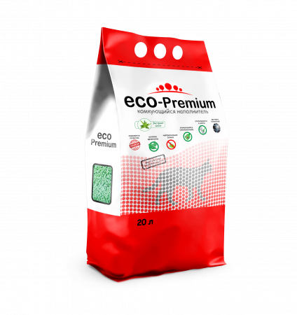 Наполнитель Комкующийся ECO-Premium Алоэ, 20 л.