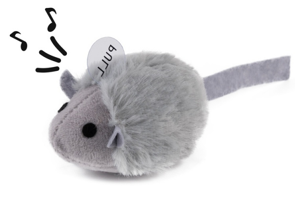 Игрушка-пищалка для кошек Мышка 14/8х5х4.5см, микс