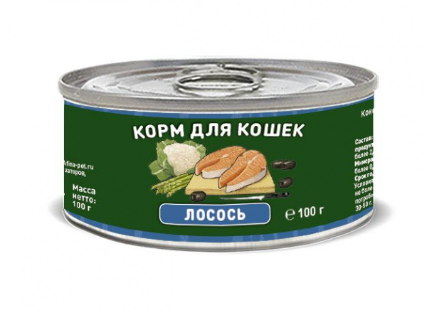 Solid Natura Holistic Лосось влажный корм для кошек жестяная банка 0,1 кг