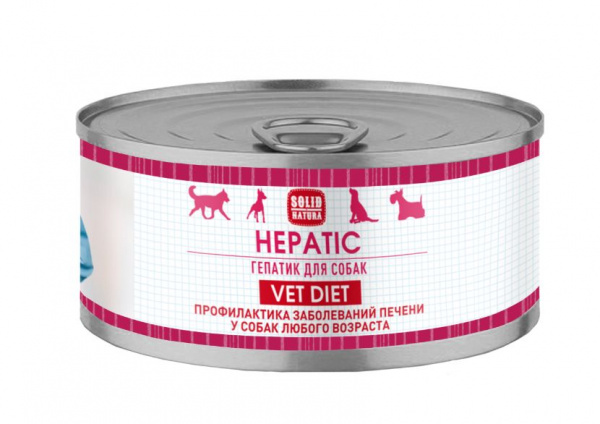 Solid Natura VET Hepatic диета для собак влажный 0,1 кг