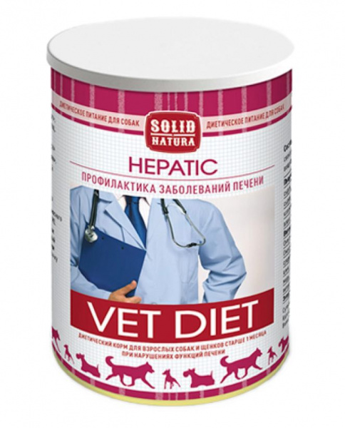 Solid Natura VET Hepatic диета для собак влажный 0,34 кг
